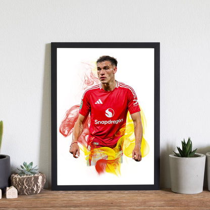 Manchester United | Manuel Ugarte Print